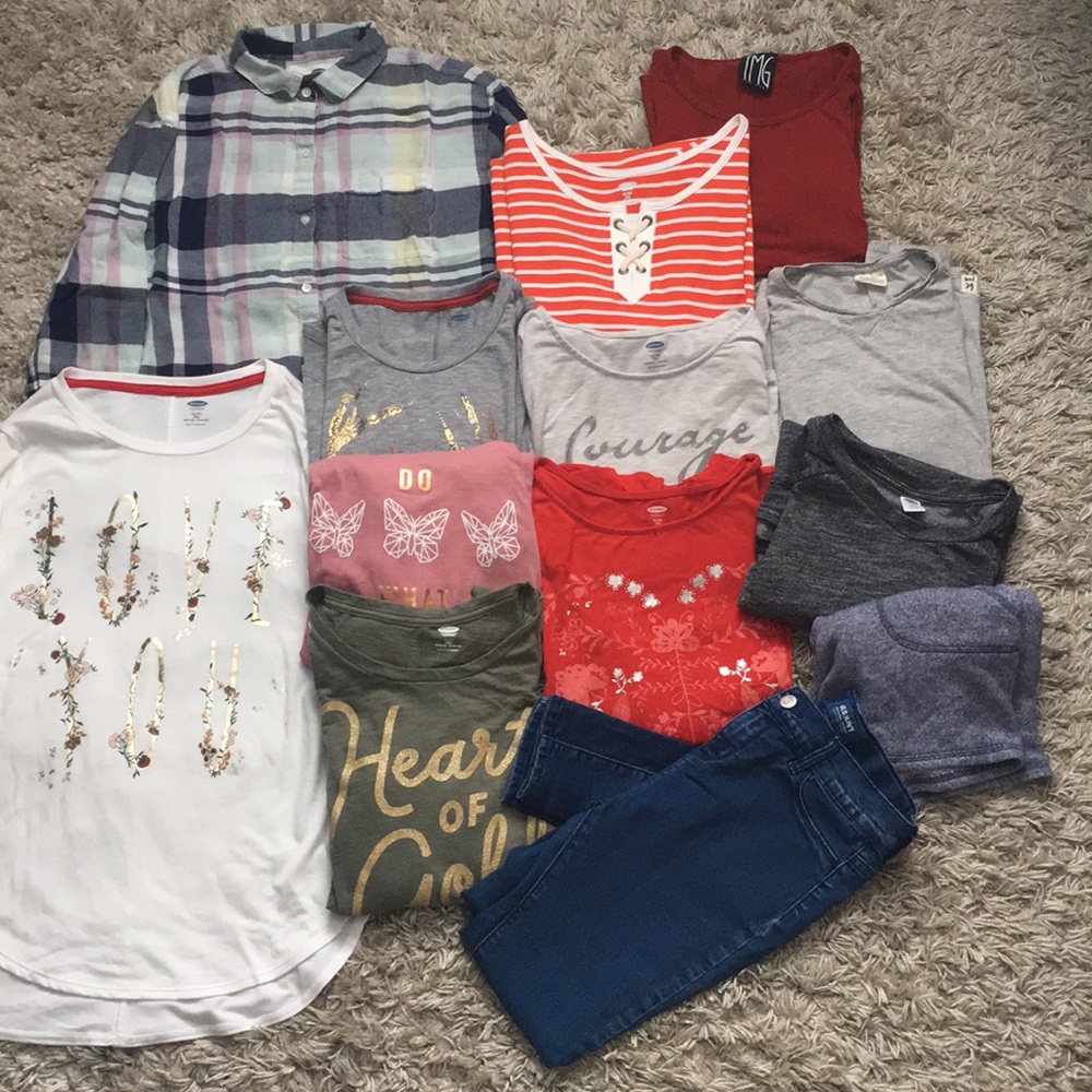 Girls Clothing Bundle - Tees/dress/jean Old Navy.